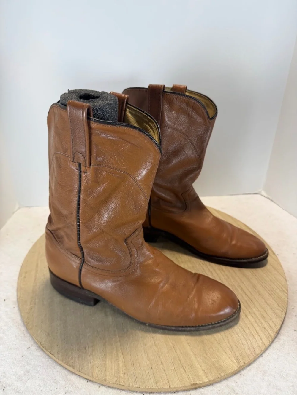 Dan Post 319152 Men's 9.5D Brown Leather Western Cowboy Boots USA Made